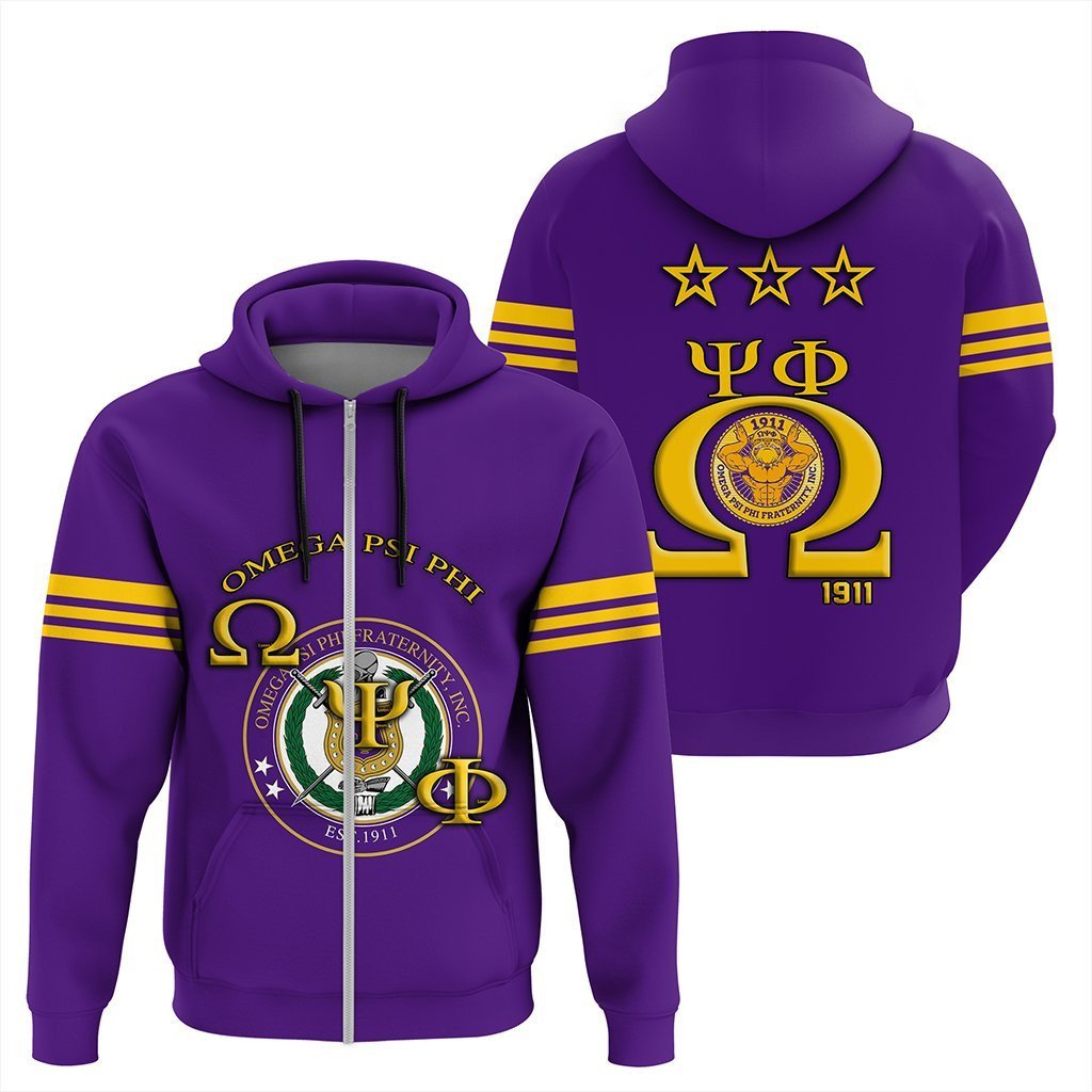 Fraternity Hoodie – Omega Psi Phi Opp Style Zip Hoodie – KreamShirt