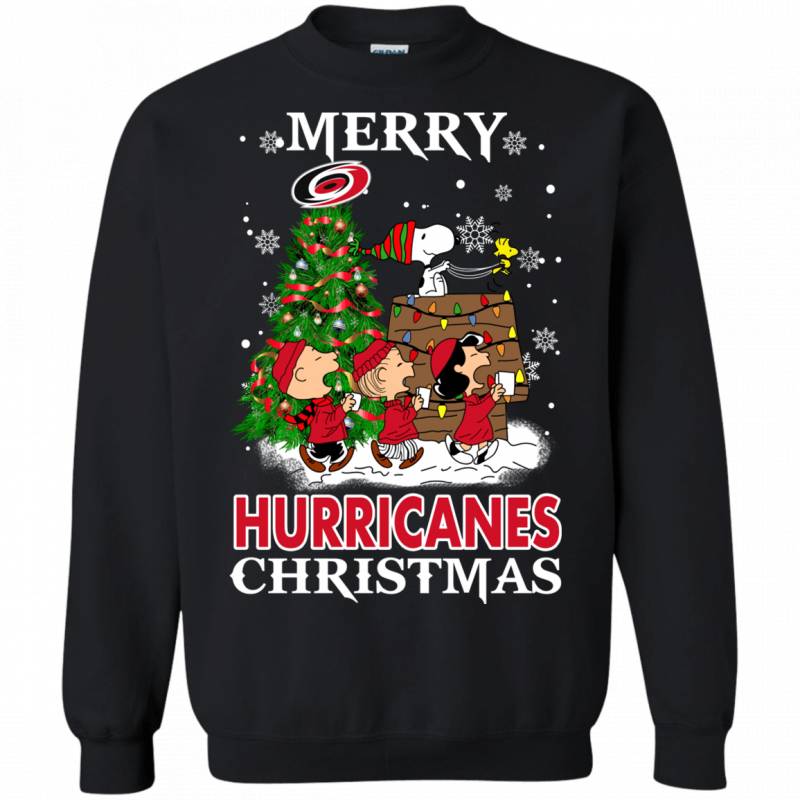 Merry Carolina Hurricanes Christmas Snoopy Ugly Sweater Style Shirts