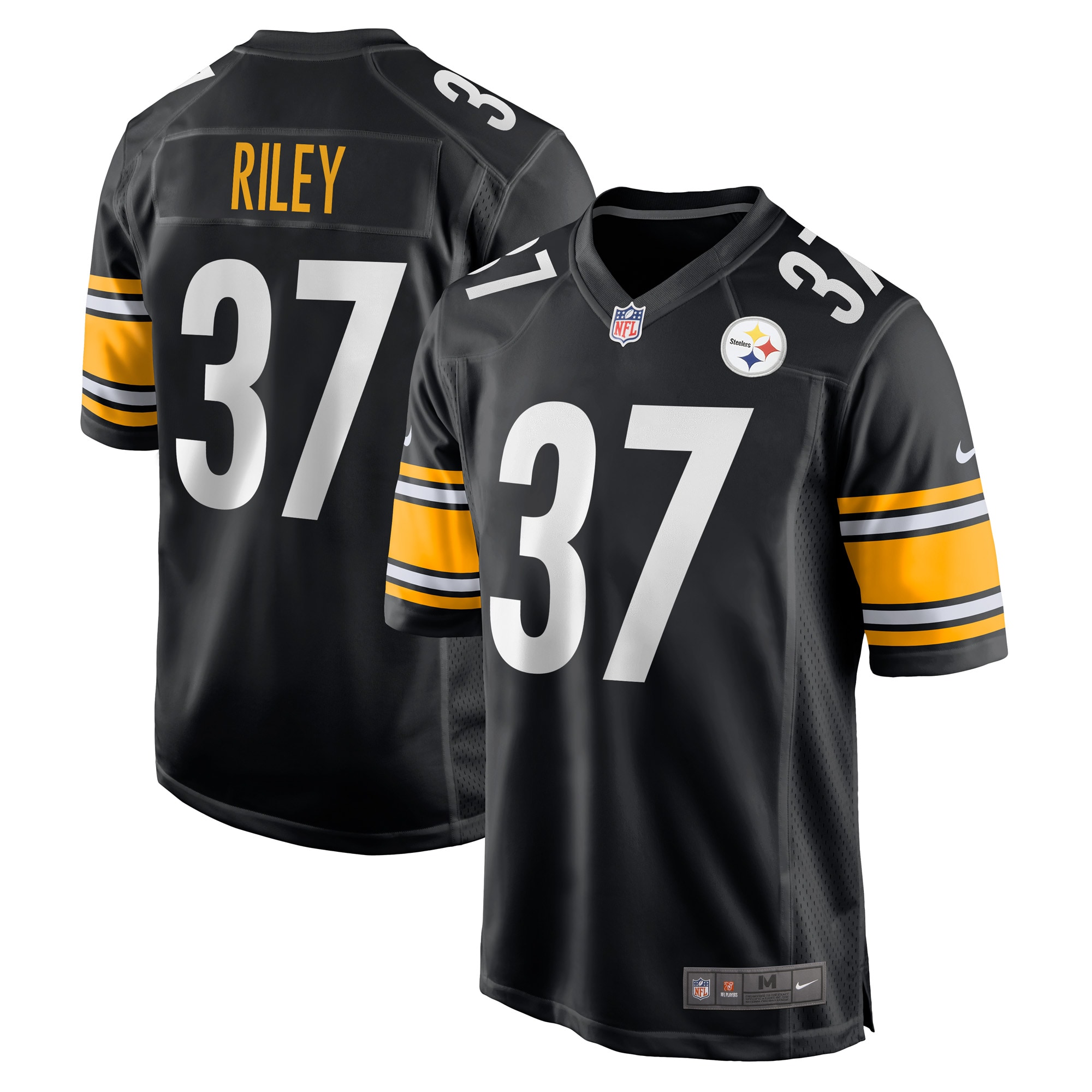 Elijah Riley Pittsburgh Steelers Game Player Jersey – Black