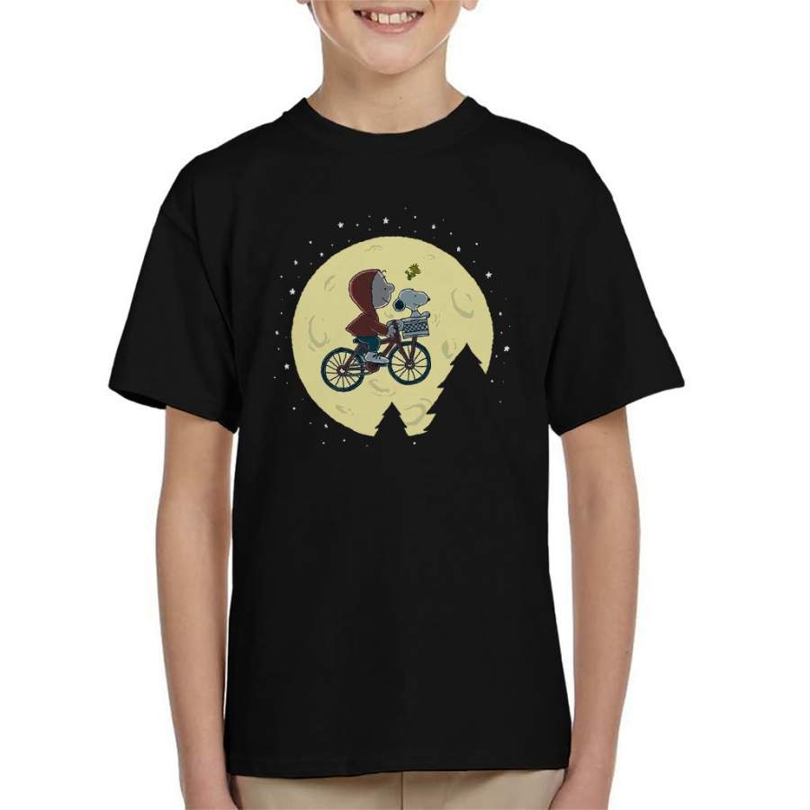 Peanuts Charlie Brown Snoopy ET Mashup Kid’s T-shirt