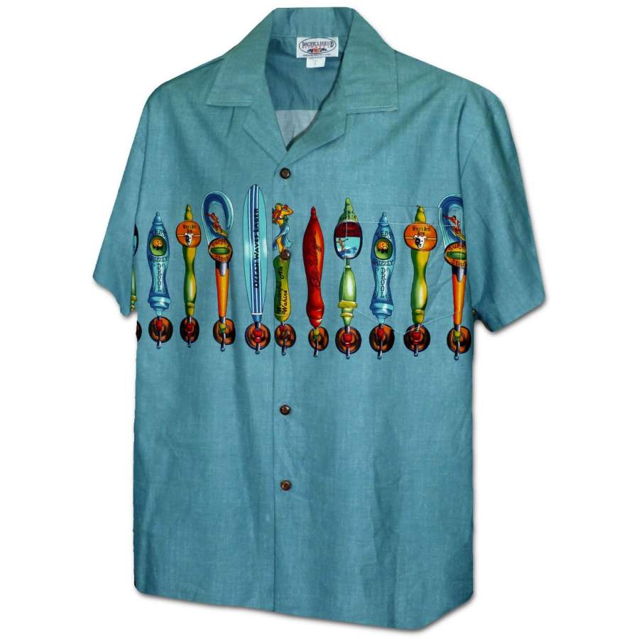 Beer Bar Blue Hawaiian Shirt