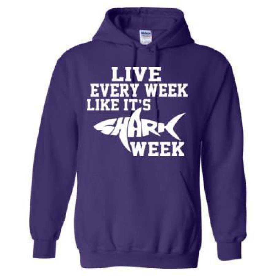 AGR Live Every Week Like It Is Shark Week – Heavy Blend™ Hooded Sweatshirt