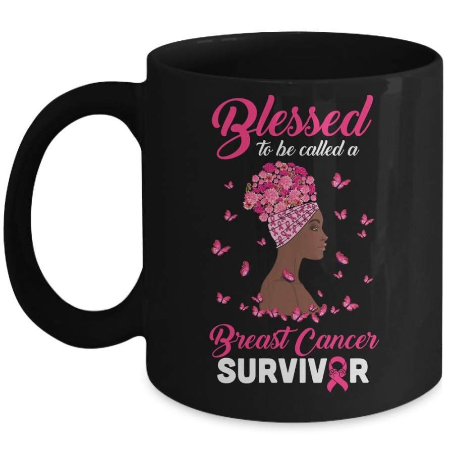 African American Breast Cancer Blessed Survivor Mug