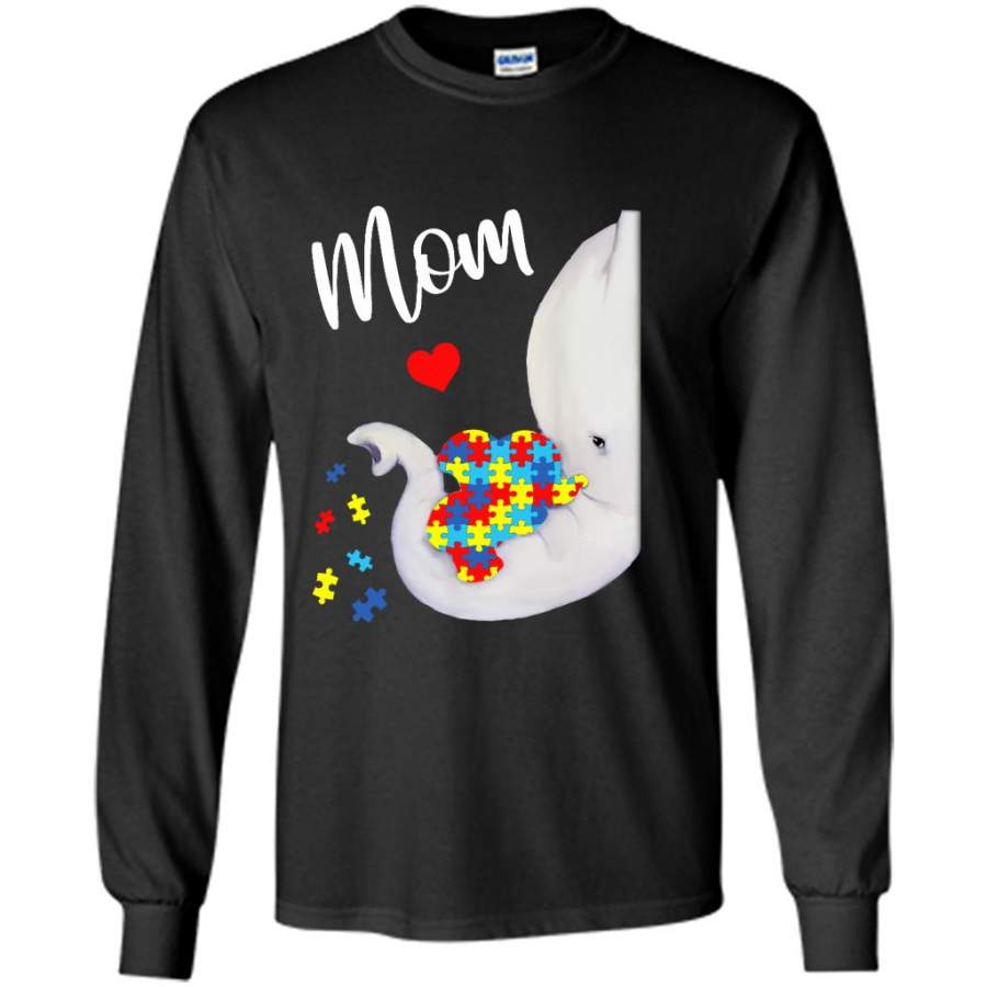 Autism Awareness Autism Elephant Mom – Gildan Long Sleeve Shirt