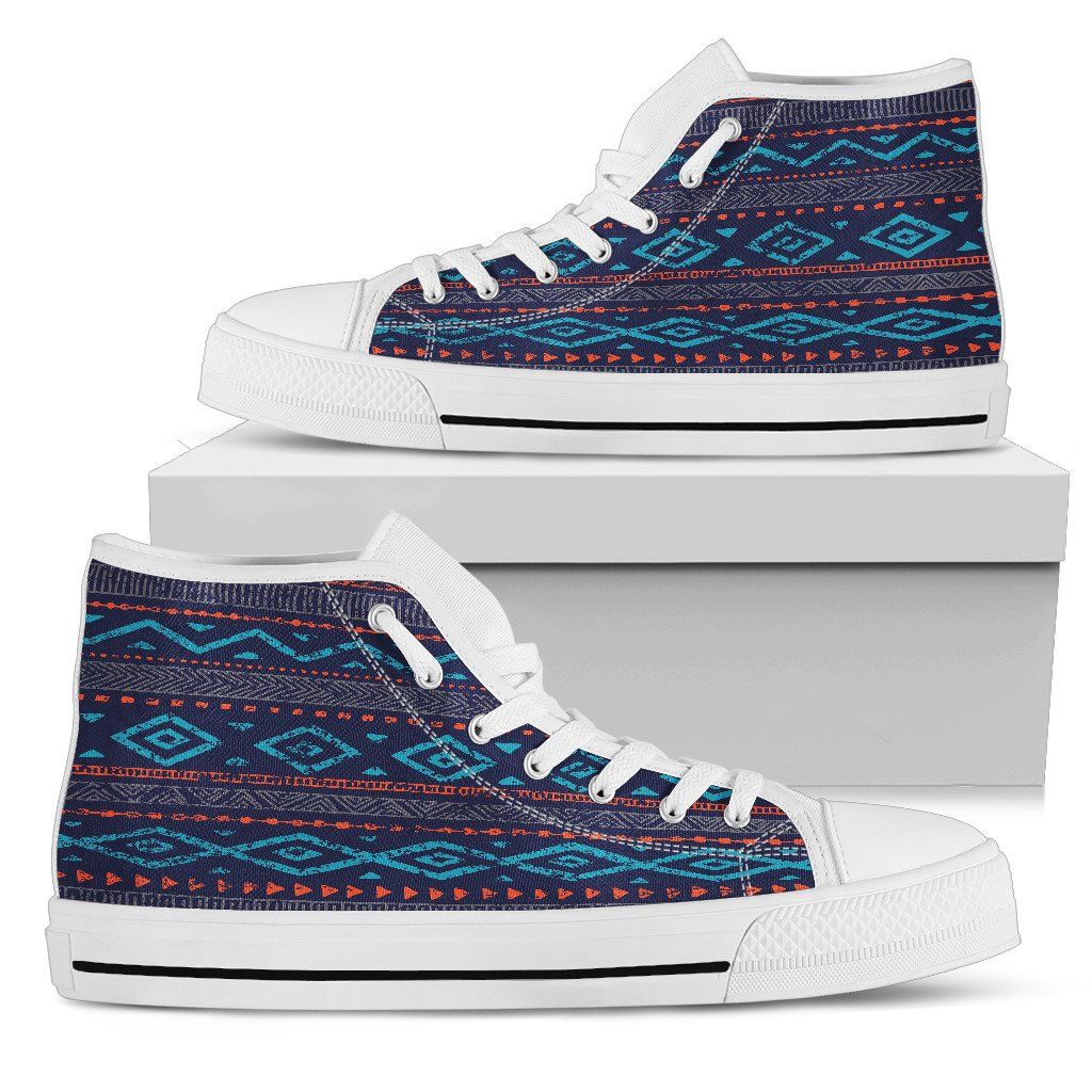Aztec Blue High Top Shoes