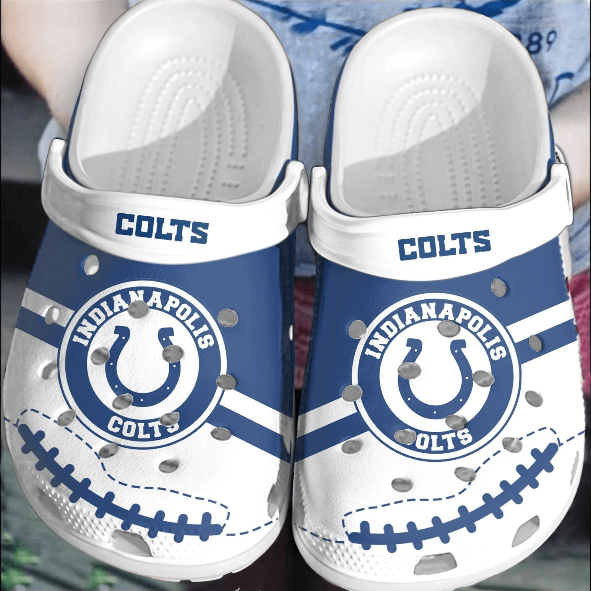 NFL Indianapolis Colts Football Clogs Crocband Comfortable Crocss Shoes For Men Women