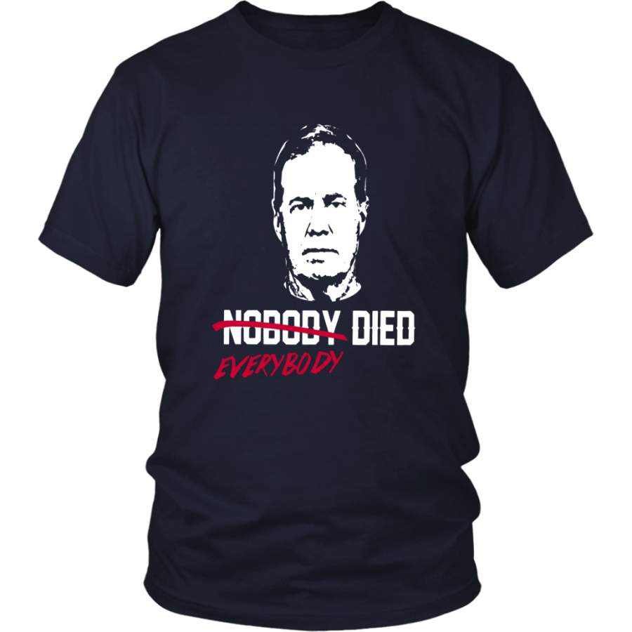 EVERYBODY DIED SHIRT – Bill Belichick – New England Patriots SUPER BOWL LIII CHAMPIONS SHIRT