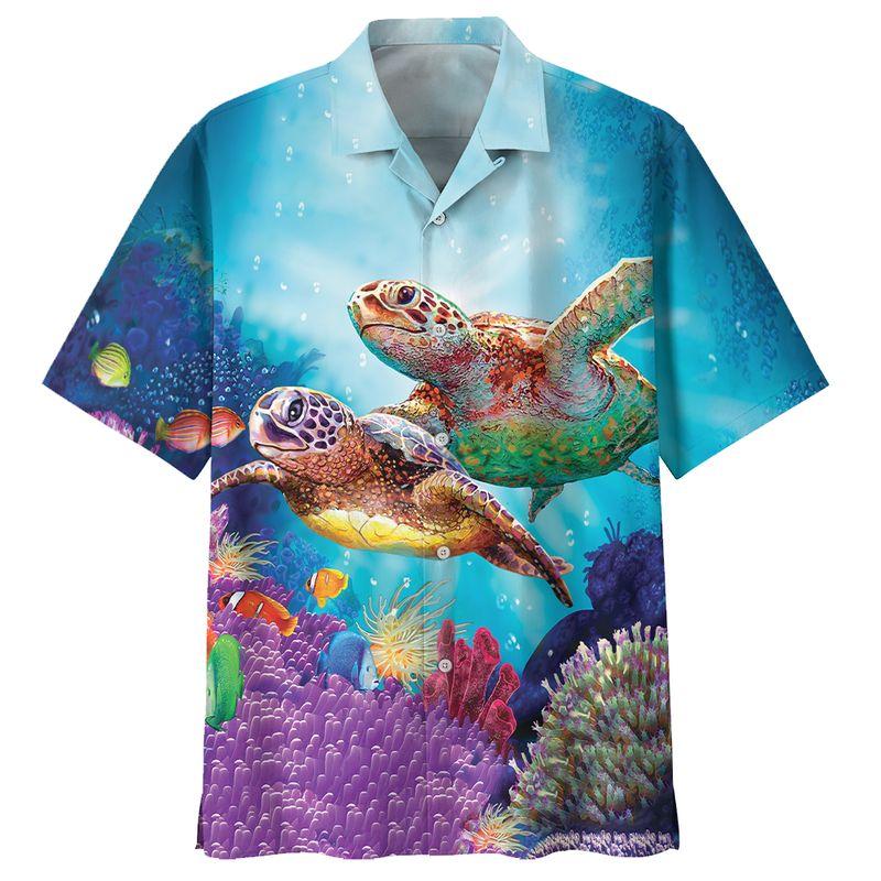 Hippie Turtle Hawaii Shirt For Hawaii Aloha Ha24314