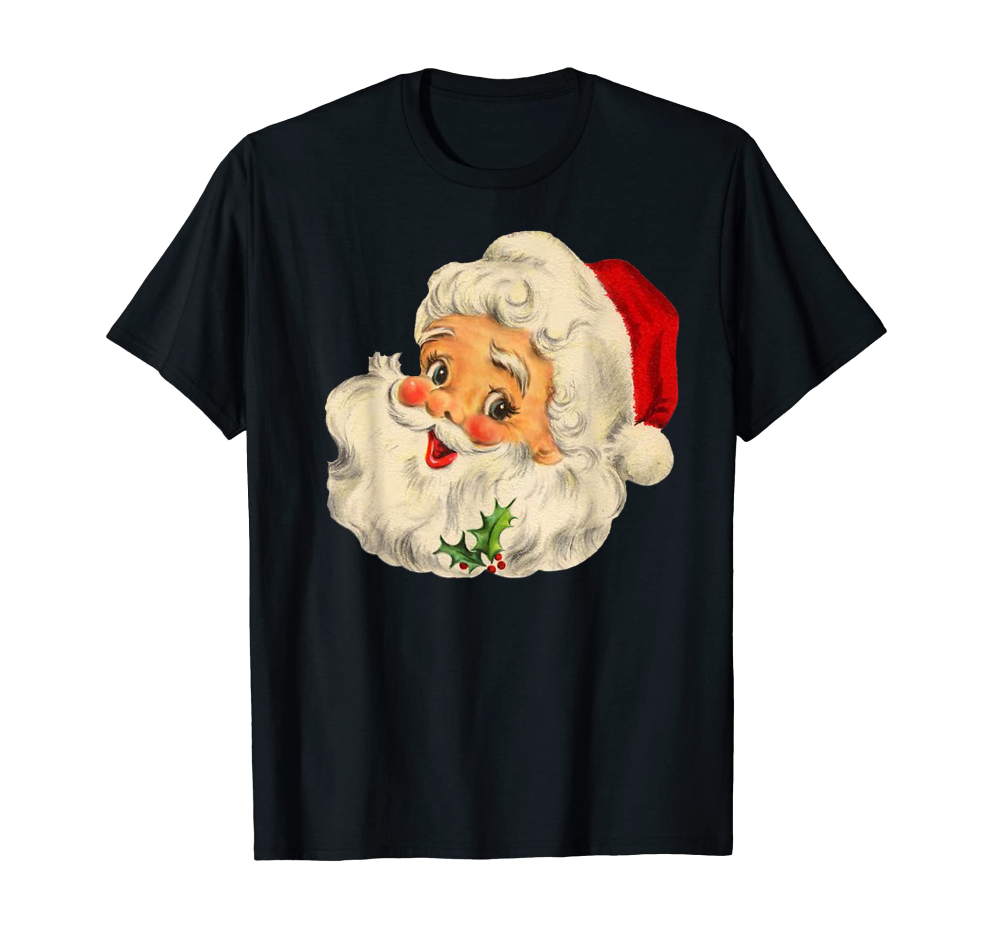 Cool Vintage Christmas Santa Claus Face T-Shirt