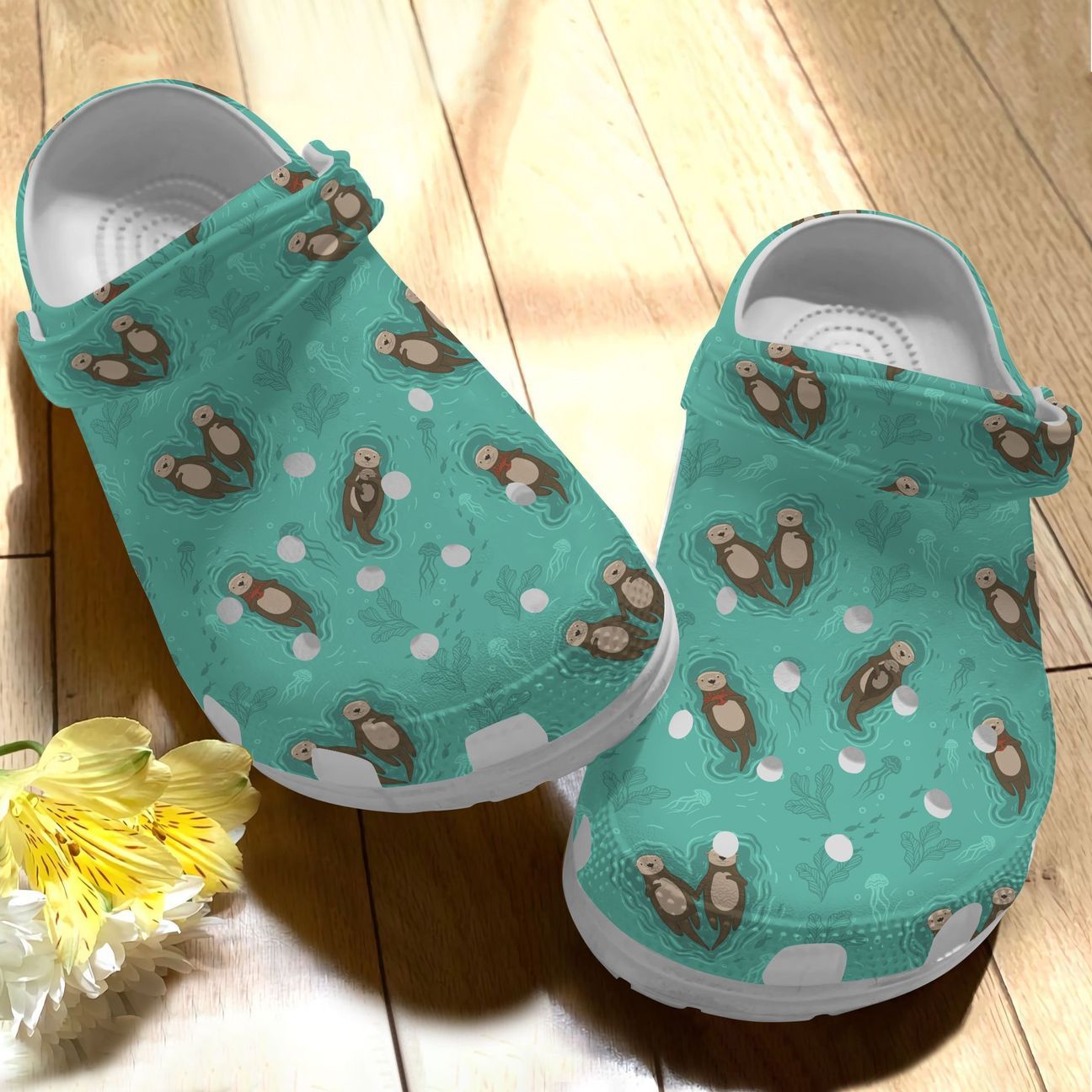 Otter Personalized Clog, Custom Name, Text, Color, Number Fashion Style For Women, Men, Kid, Print 3D Sea Otter Pattern