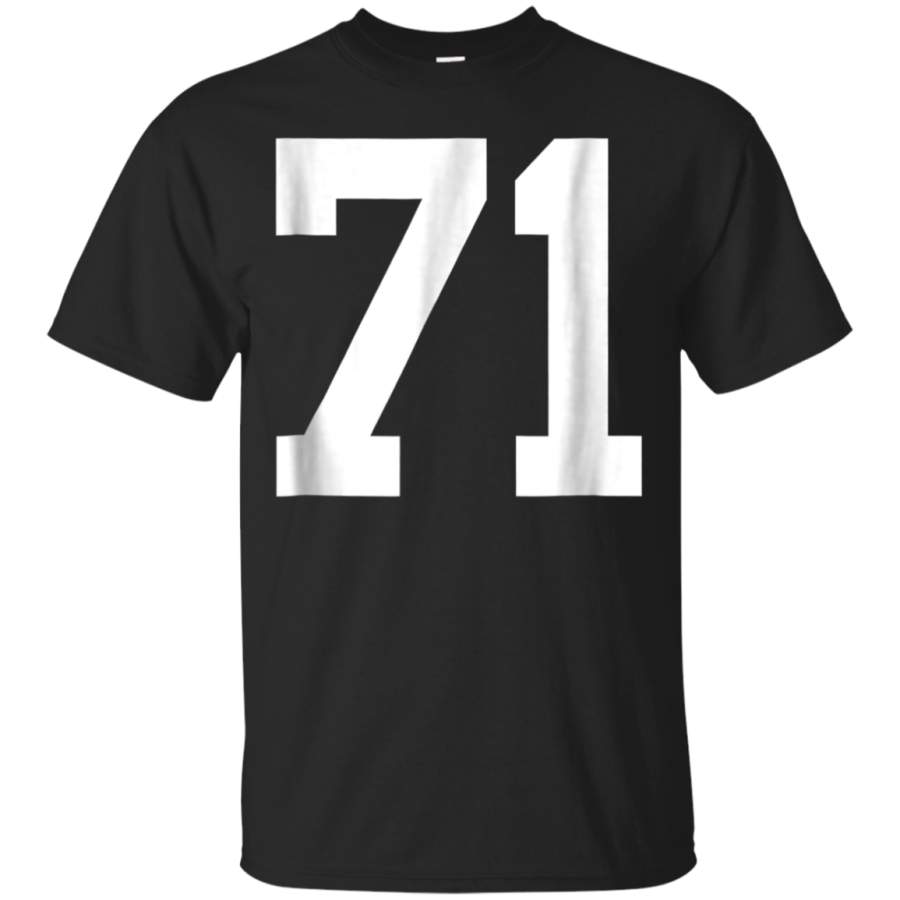 AGR 71 Sports Jersey Number T-Shirt for Team Fan Player Coach