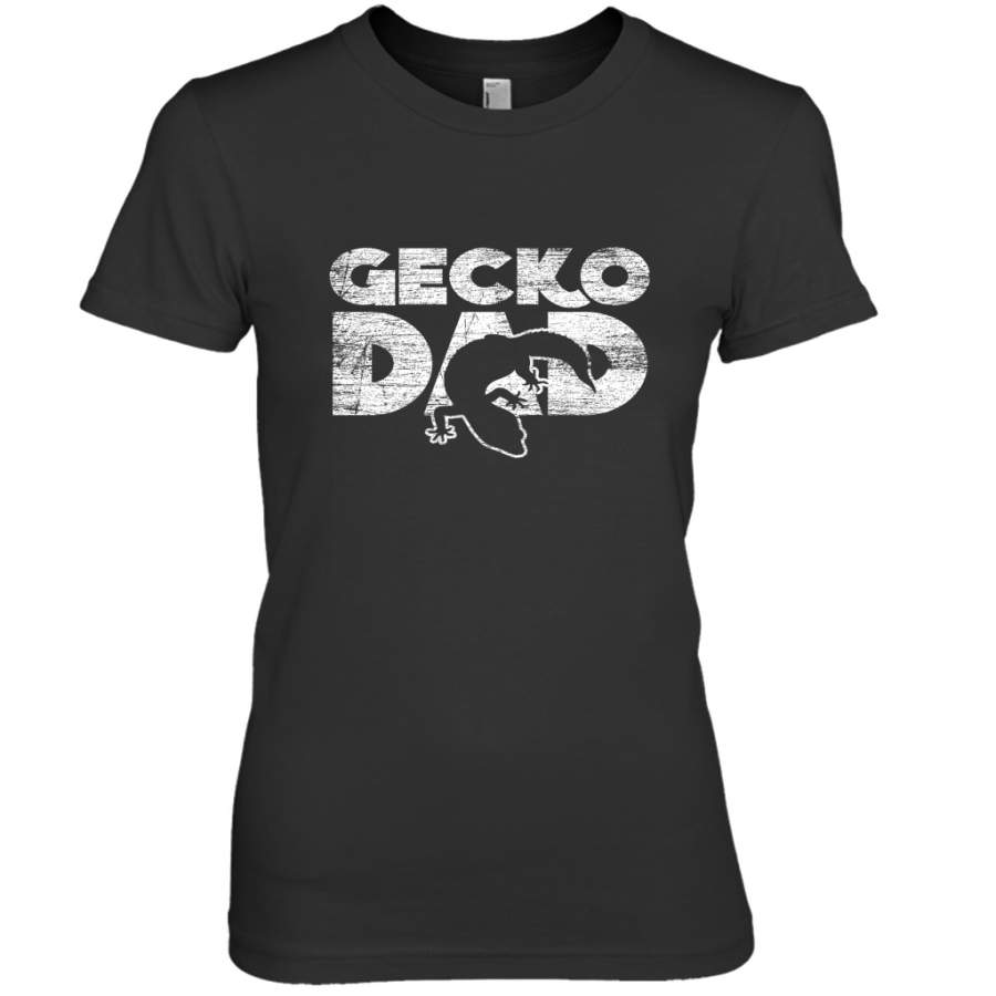 Vintage Gecko Dad  Animal Daddy Fathers Day Gecko Women’s Premium T-Shirt