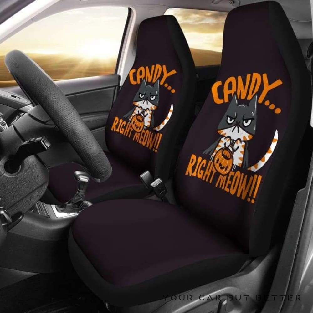 Candy Right Meow Halloween Car Seat Covers 151621