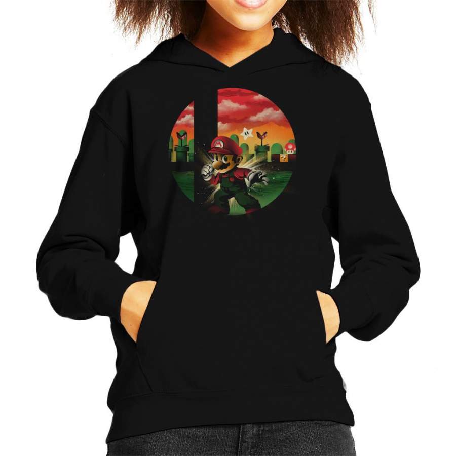 Smashbros Mario Kid’s Hooded Sweatshirt