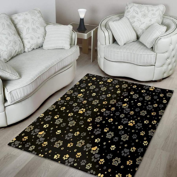 Gold Paw Area Rug