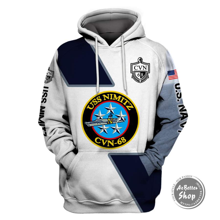 USS Nimitz (CVN 68) US Navy 3D Hoodie