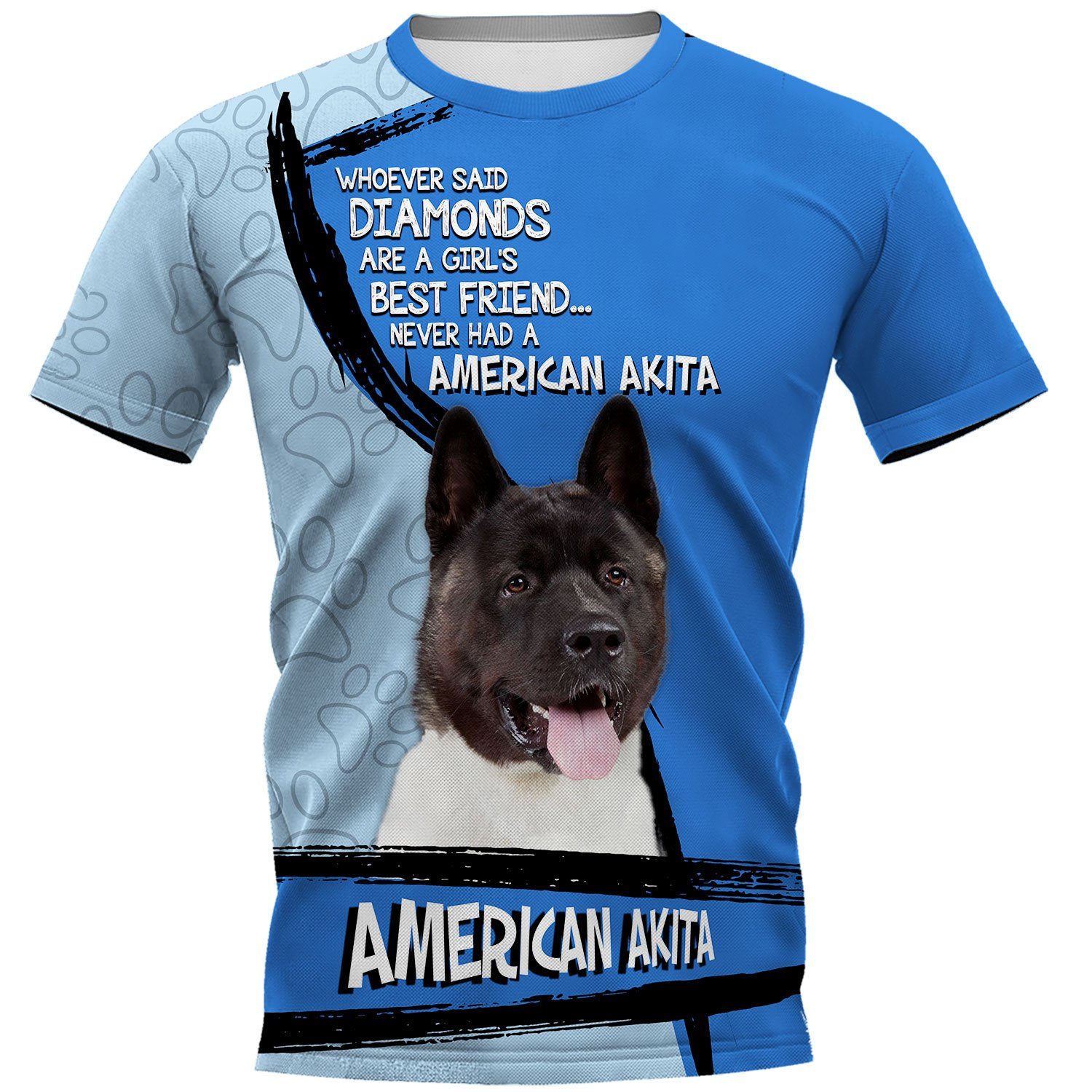 American Akita Diamond 3D Full Printing