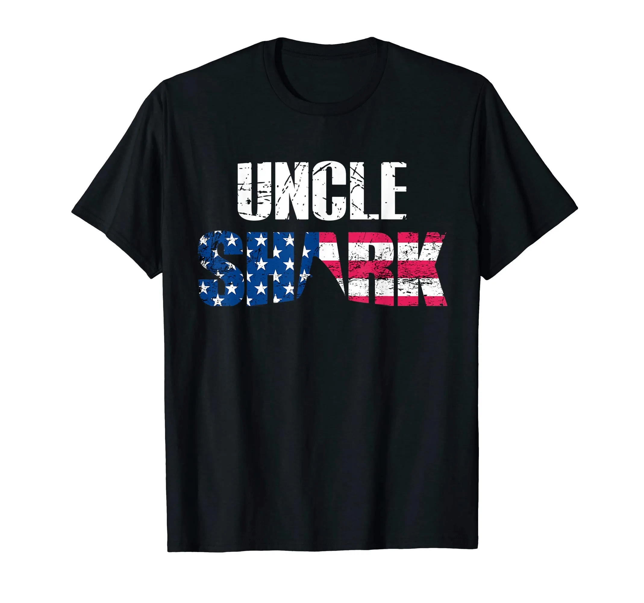 Uncle Shark Tshirt Family American Flag For 4Th Of July