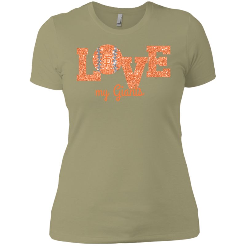 Glitter Love For San Francisco Giants Fans Ladies’ Boyfriend T-Shirt