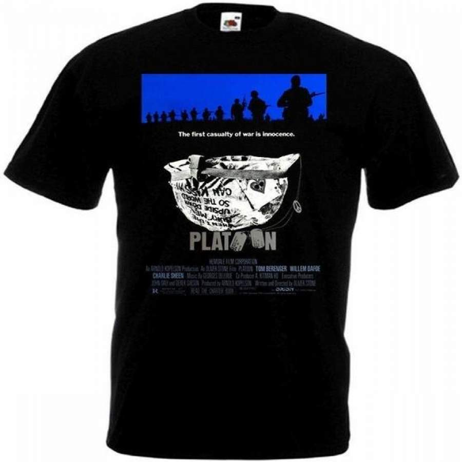 Platoon Ver.2 Movie Poster T Shirt Black All Sizes