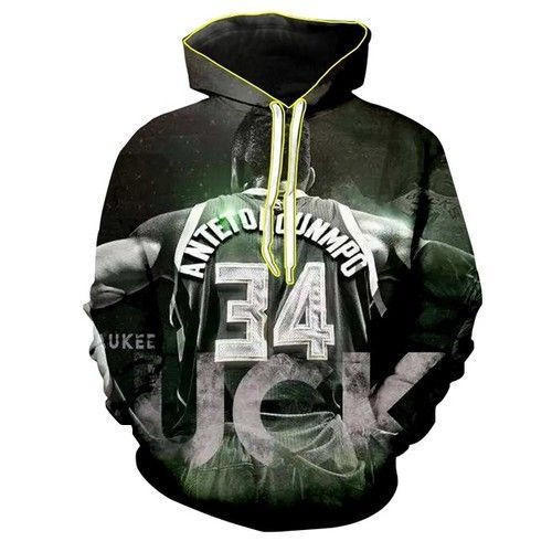 Antetokounmpo Milwaukee Bucks 34Th Zip Hoodie & Zip Hoodie