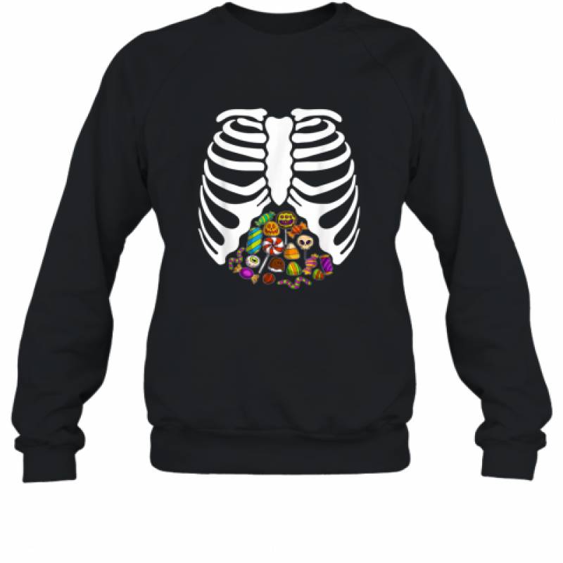 Skeleton Rib Cage Heart Candy Cute Halloween Costume shirt Sweatshirt