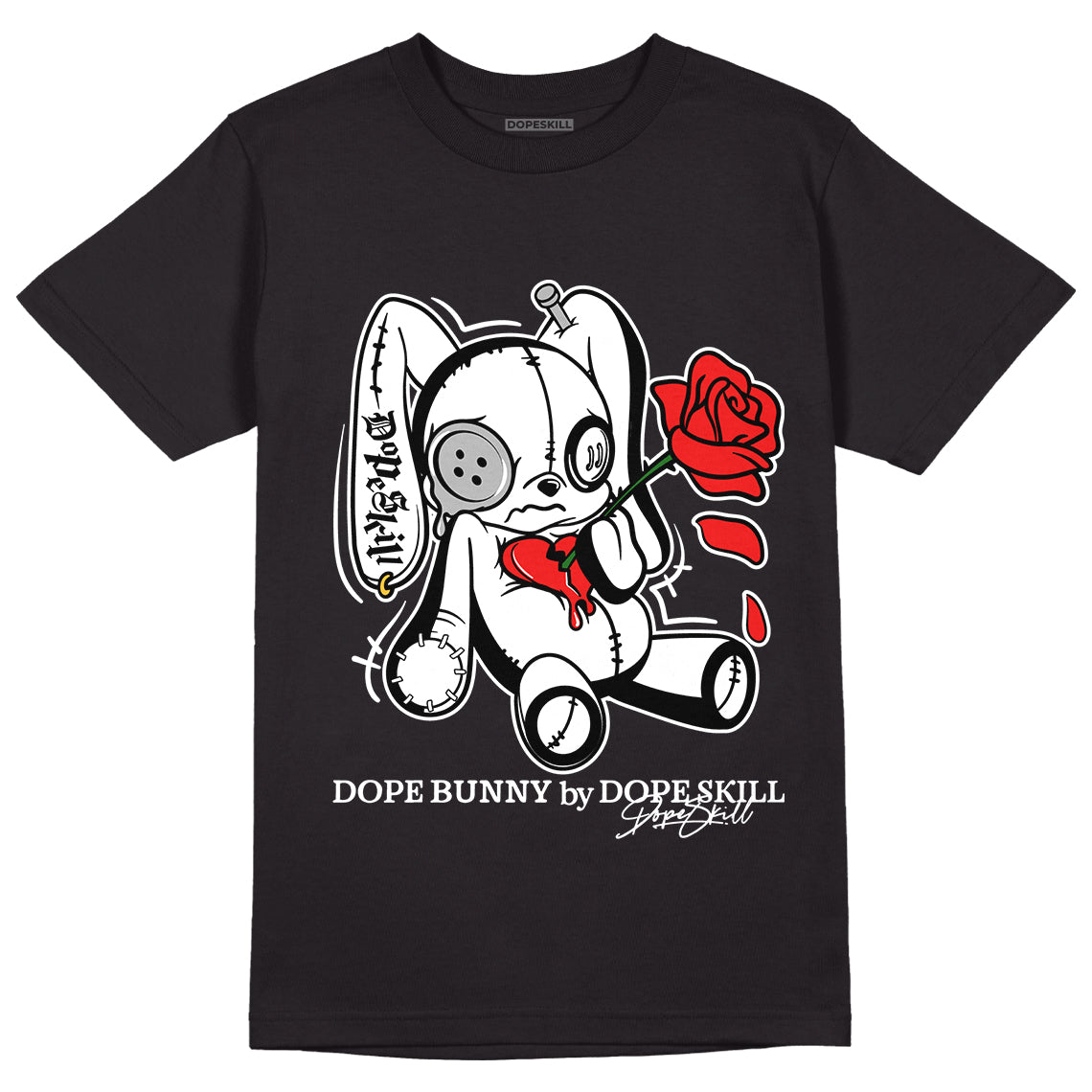 Dunk Low Panda White Black Dopeskill T-Shirt Dope Bunny Graphic