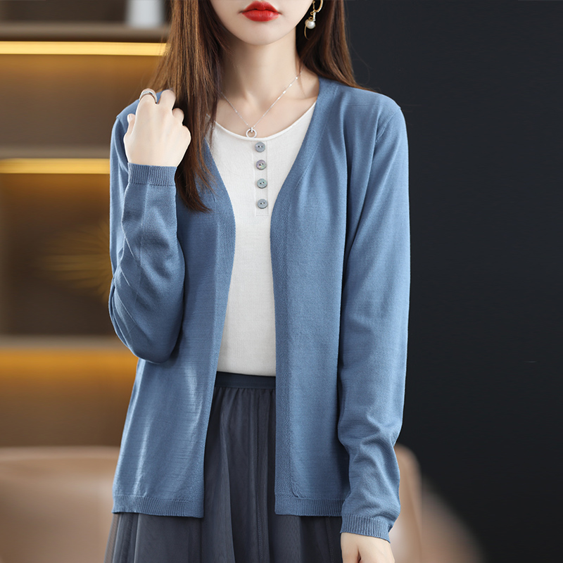 2022 Summer New Buttonless Cardigan Women’s Sweater Knitted Coat Light And Comfortable Allmatch Casual Coat Trendy Korean alx