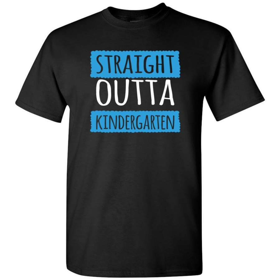 Straight Outta Kindergarten Funny Shirt Vintage Kids Graduation T-Shirt