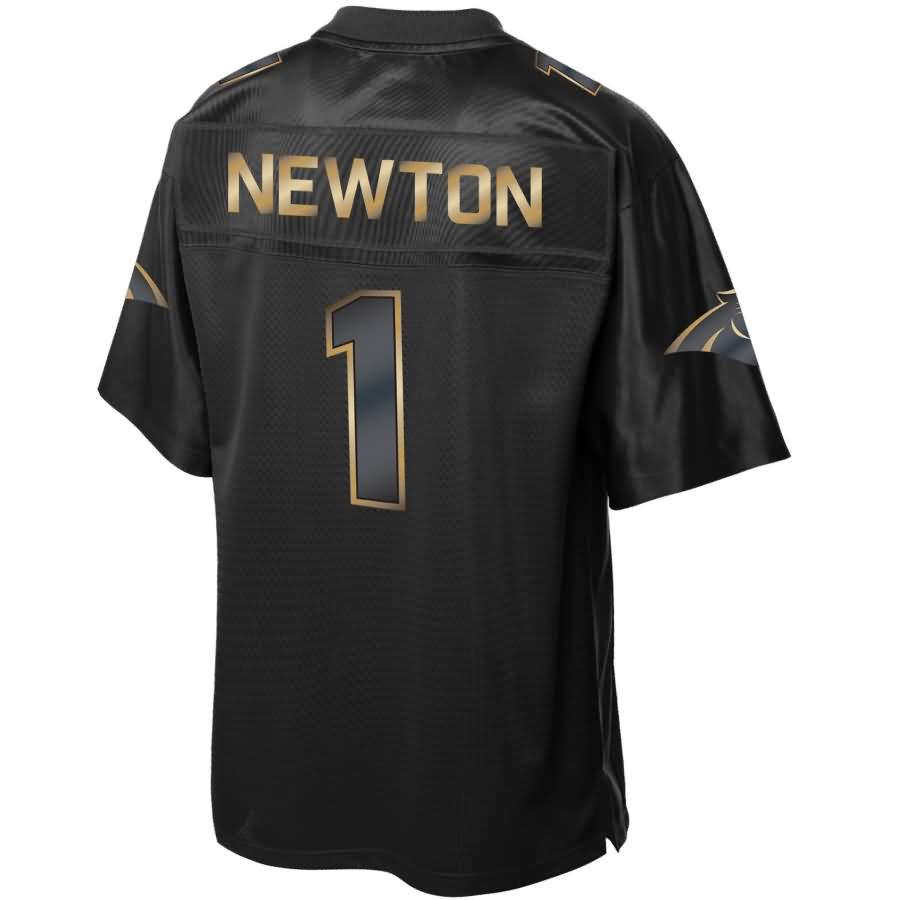 Cam Newton Carolina Panthers NFL Pro Line Gold Collection Jersey – Black