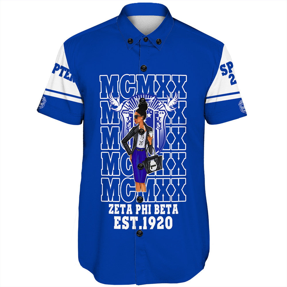 Wonder Print Shop Shirt – Personalized Zeta Phi Beta Mcm Style Short Sleeve Shirt