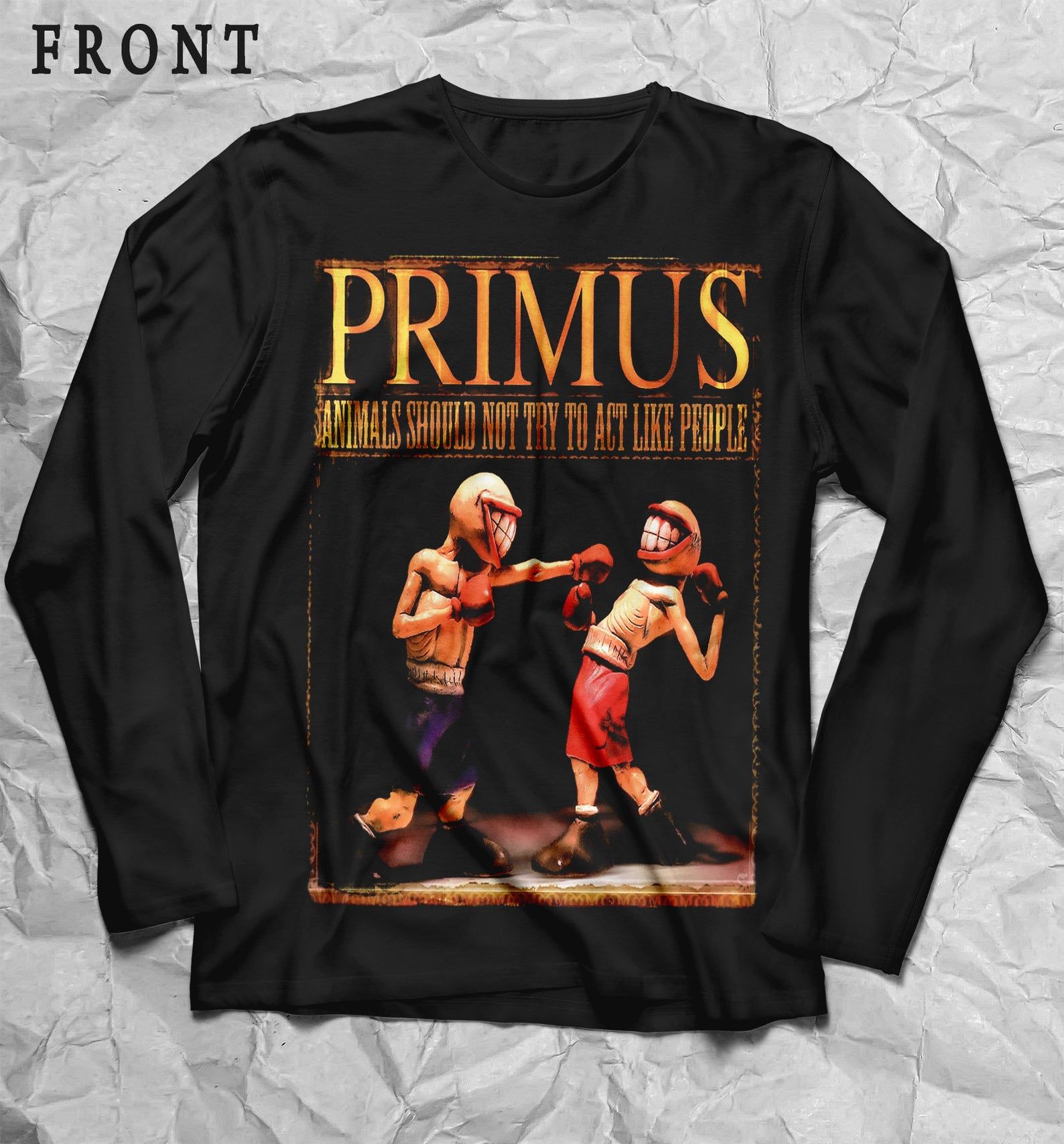 Primus-Animals Should Not Try To Act Like People Heavy Metal Alternative Rock Band Black Tshirt – Ss To 3