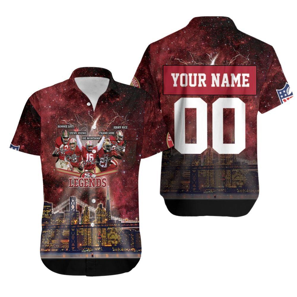 Beach Shirt San Francisco 49Ers City Night Light Galaxy Signed 3D Hawaiian Shirt