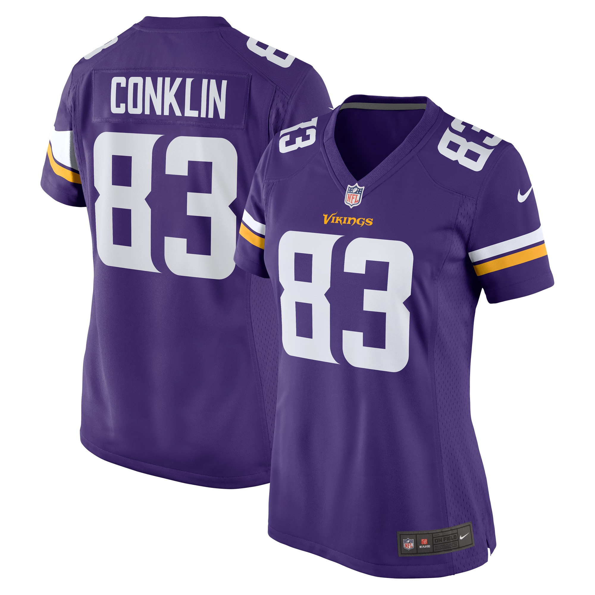 Tyler Conklin Minnesota Vikings Womens Game Jersey – Purple NFL