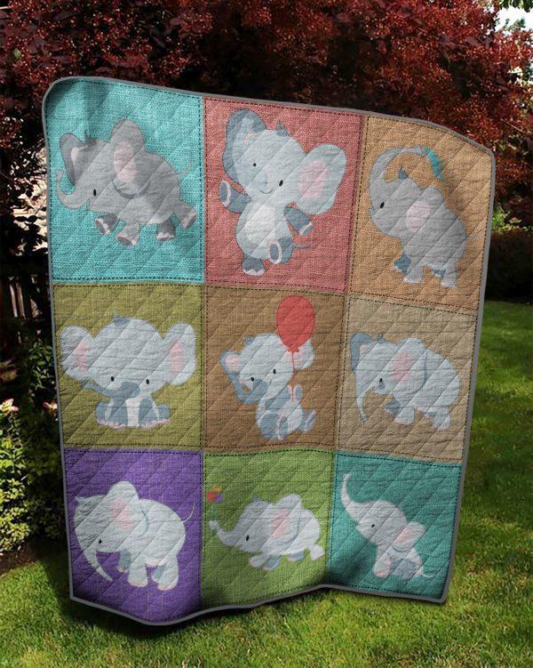 Lovely Elephant Quilt Blanket – Quilt