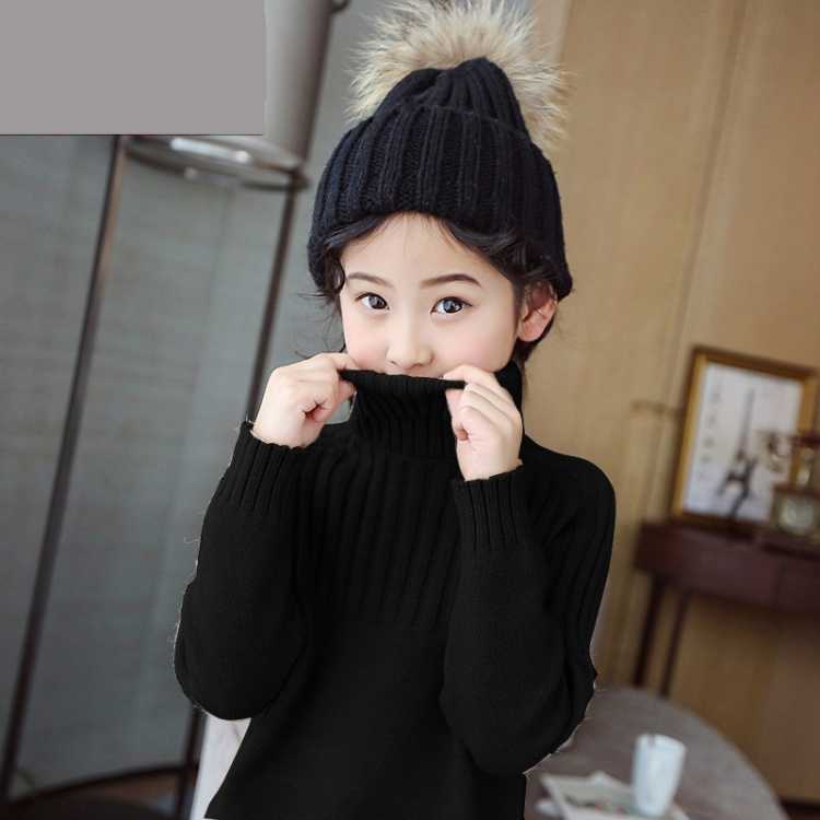 2020 Ins New Fashion Children Sweaters Knit Sweaters Fashion Girls Turtleneck Knit Sweater Winter Girls Sweaters alx