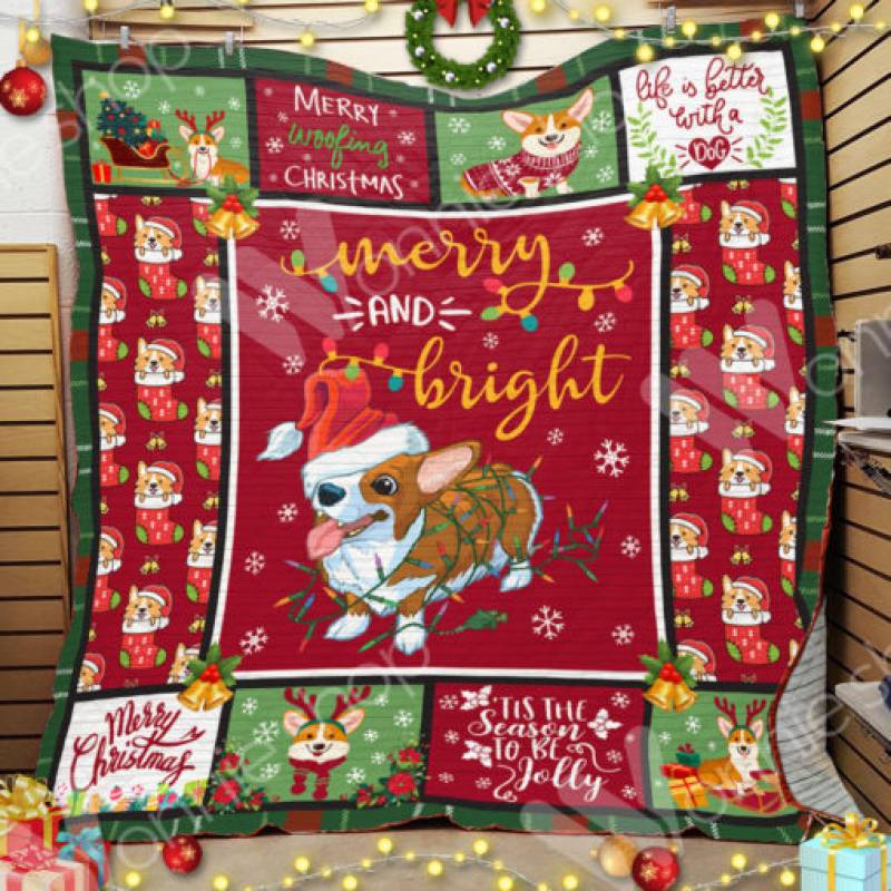 Corgi Dog Christmas Blanket OCT1401 78O42