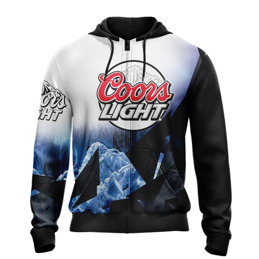 coors light zip up hoodie