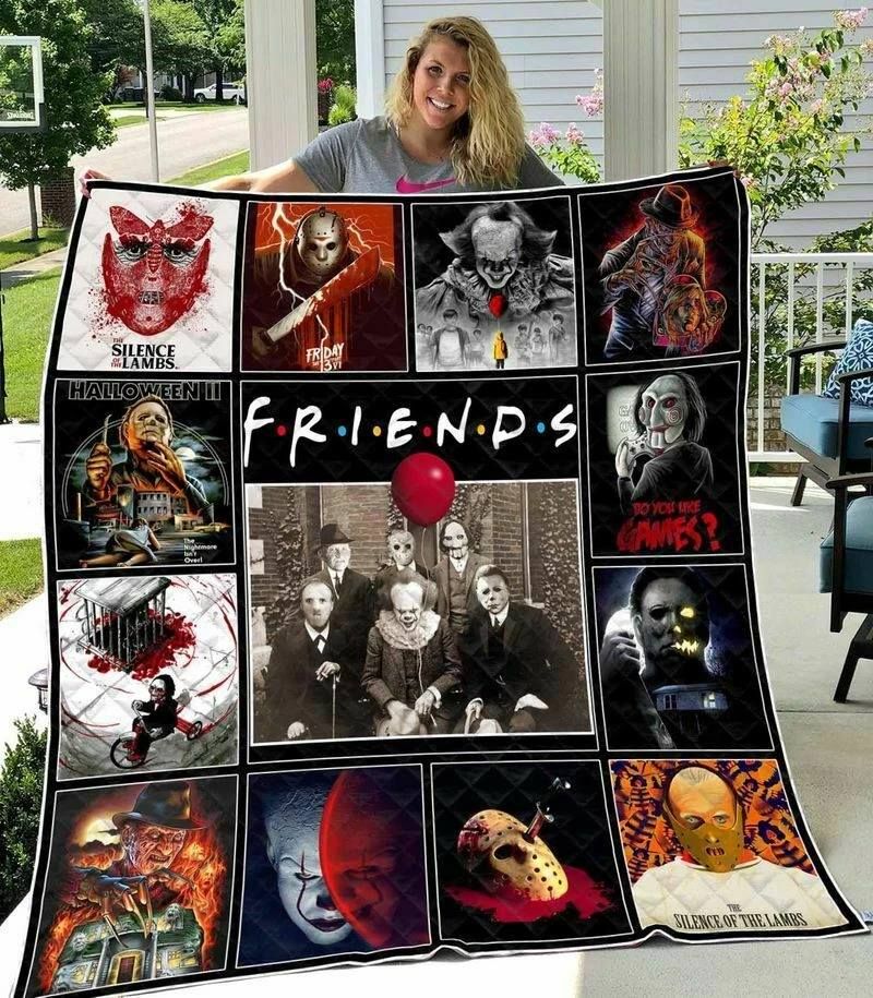 Horror Movies Horroraracters Fan Pennywise Friends Horror Halloween Gift Blanket Or Quilt