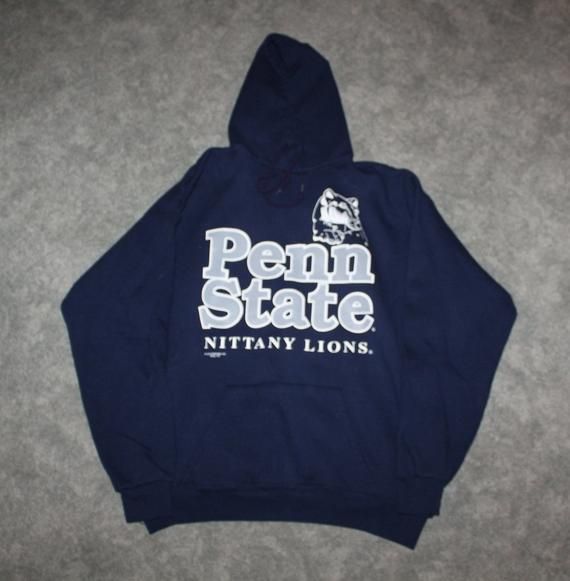 Vintage 80S 90S Clothing University Of Penn State Nittany Lion Psu Men Arge Oversized Women Retro College Hoodie Shirt