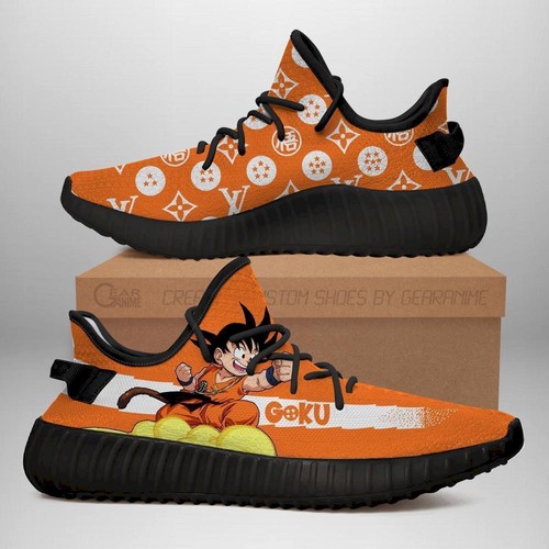 Best Cute Kid Goku Yeezy Shoes Dragon Ball Shoes Fan For Sale