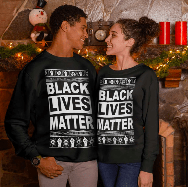 Black Lives Matter Black White Couple Sweatshirt