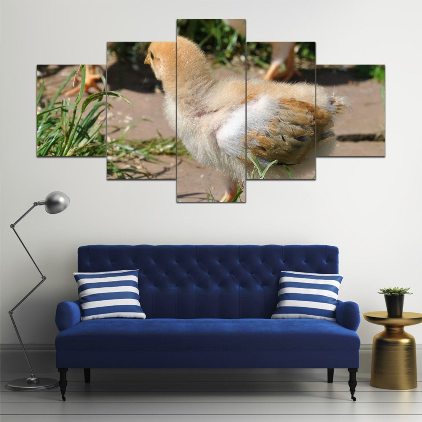 Birds Chicks Grass 5 Panel Canvas Art Wall Decor Home Decor