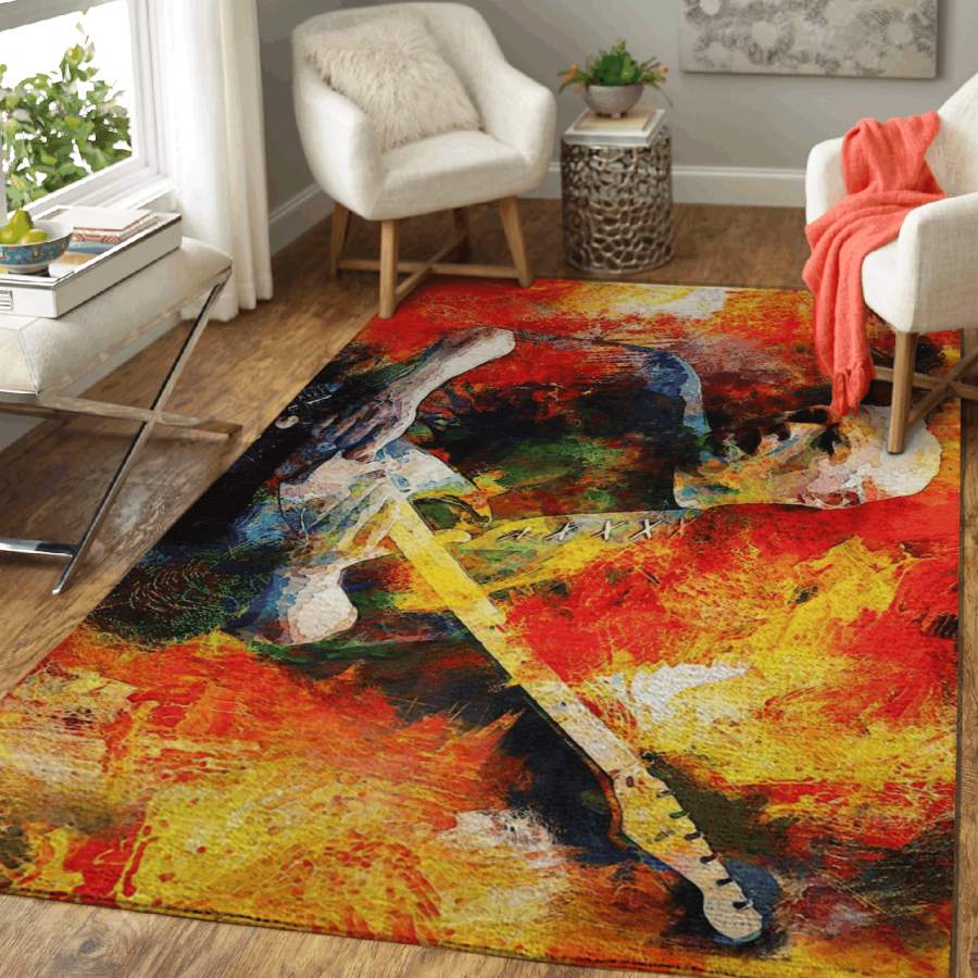 David Gilmour – Pink Floyd Band Art Area Rug