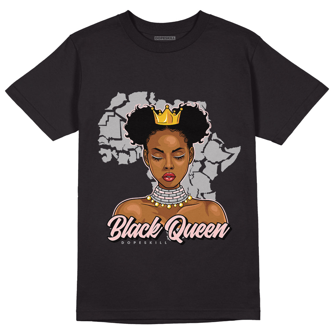 JD 1 Retro High Og Stage Haze Dopeskill T-Shirt Black Queen Graphic