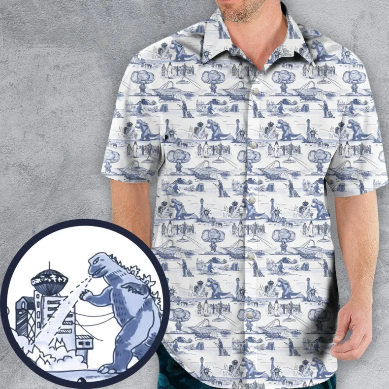 Cold War Apocalypse Godzilla Hawaiian Shirt