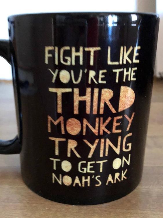 Fight Like You are the Third Monkey Trying to Get on Noahs Ark Mug