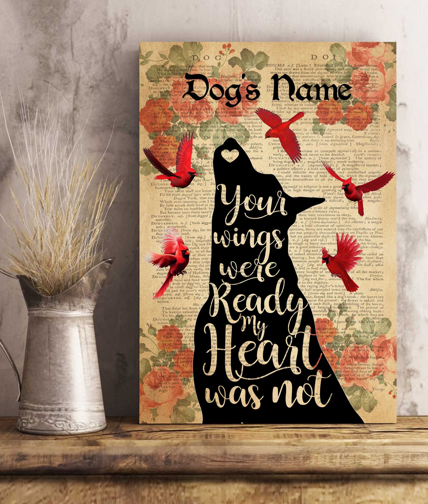 Your Wings Were Ready My Heart Was Not Canvas Gift for Friend Birthday Gift Warm Home Decor Wall Art Visual Art