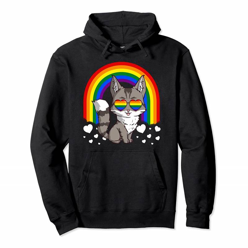 LGBT Maine Coon Kitty Cat Gay Pride Rainbow Cute Kitten Pullover Hoodie, T Shirt, Sweatshirt