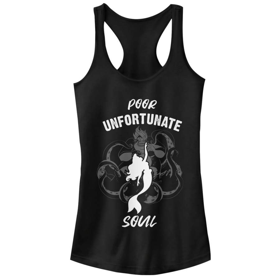 The Little Mermaid Junior’s Unfortunate Soul Silhouette  Racerback Tank